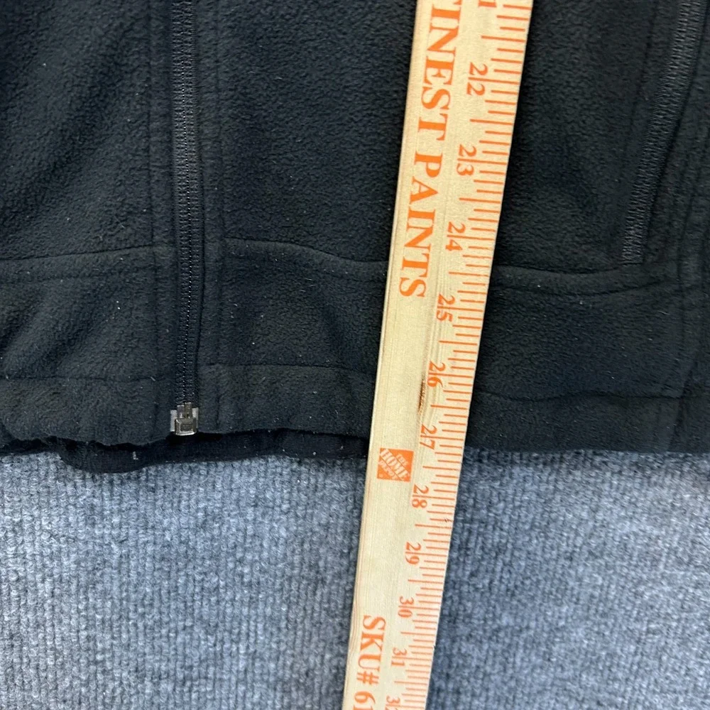 The North Face Fleece Full Zip Jacket Men Black  Pockets Outdoor Hiking - Medium